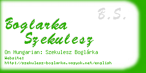 boglarka szekulesz business card